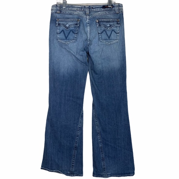 Vigoss Super Wide Leg Flare Light Wash Jeans 13/14 - Picture 6 of 9